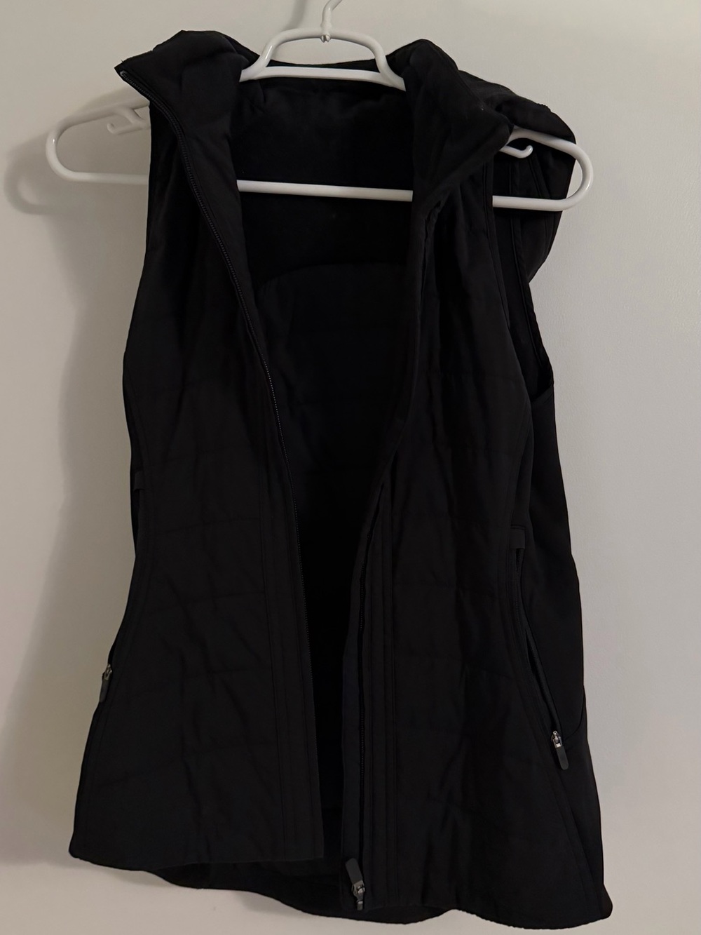 Lululemon Black Quilted Hooded Vest - Women Jackets & Coats